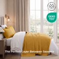 thumbnail image 3 of THD Loren - 3 Piece Full Queen Size Quilt Set, Lightweight Queen Bedspread Coverlet Set (Full/Queen, Gold), 3 of 7