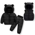 thumbnail image 2 of ATOGUTA Boys Girls Workout Set Hoodie Down Jackets and Pants Set Black Size 0-6, 2 of 3