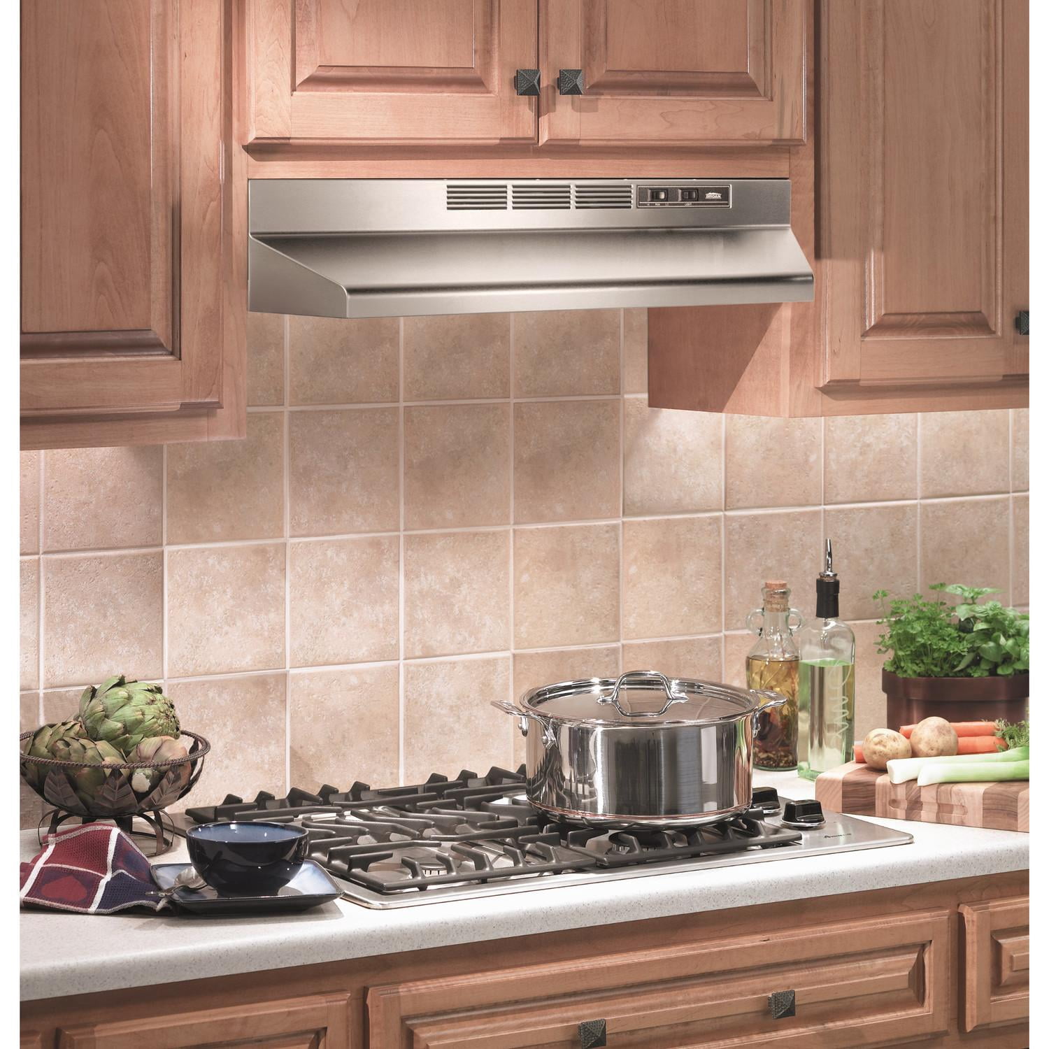 Broan 24 Inch Stainless Steel ADA Capable Non Ducted Under Cabinet