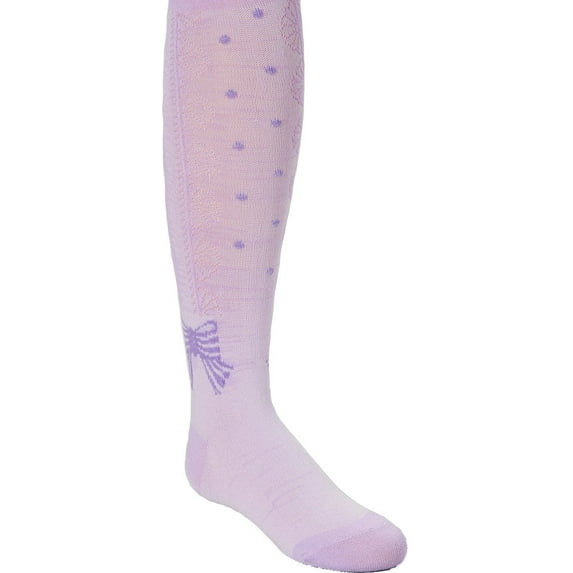 Wenchoice Girl's Purple Bows Tights - XL(11Y-13Y)