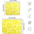 thumbnail image 3 of Yellow Lemon Dish Drying Mat for Kitchen Countertops Sinks Drying Mat Absorbent Heat Resistant Dishes Drainer Pad 16 x 18 Inch, 3 of 7