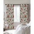 thumbnail image 4 of Cardinal Bird Blackout Curtains for Bedroom Living Room Darkening Curtains 90 Inch Holly Branches Berry Winter Beige Black Out Window Curtain Privacy Window Treatment Grommet Drapes 52"x90"x2, 4 of 9