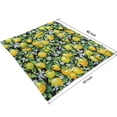 thumbnail image 4 of Yellow Lemon Flowers Black Pattern Blanket,Comfortable Soft Flannel Throw Blanket,All Season,Warm Lightweight Blankets for Sofa Bed Couch Living Room Chair,50"x60", 4 of 4