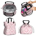thumbnail image 2 of Pioneer Flower Floral Print Pattern Drawstring Lunch Bag Women - Drawstring Lunch Bag Insulated for Work Office - Stain-Resistant Large Lunchbags for Women with Multi-Pockets, 2 of 6
