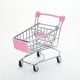 thumbnail image 4 of Mini carrito de compras, carrito de mano de supermercado rosa, mini carrito de compras, mini carrito de compras, juguete de almacenamiento, adornos decorativos para juguetes de almacenamiento, 4 of 4
