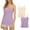 Purple+Beige, variant on Xysaqa Summer Tops for Women 2025 White Tops for Women Plus Size Tank Tops for Women with Built in Bras Solid Basic Cami Spaghetti Strap Tank Tops Shelf Bra Undershirt Blouses S-6Xl, 2 Pack Off The Sh