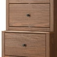 thumbnail image 4 of Stav Tall Dresser Chest with 4 Drawers, Plank Style, Brown Solid Wood, 4 of 5