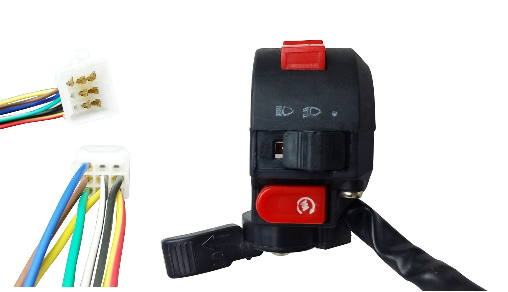 Left Handlebar Light Start Kill Switch Assembly 7 Wire 125cc 110cc