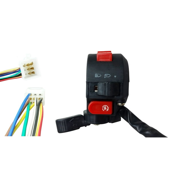 Left Handlebar Light Start Kill Switch Assembly 7 Wire 125cc 110cc