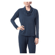 Jones New York Cowl?Neck Boxy Fit Hi?Low Pullover in Midnight Blue Heather, XS