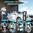 thumbnail image 3 of Electric Pressure Washer, 4200PSI 2.6GPM Portable Power Washer with 3 Length Adjustable Spray Gun, 0-60° Multi-Angle Nozzle, Foam Tank, Rolling Wheels, for Car Driveway Patio Fence Home Cleaning, 3 of 9