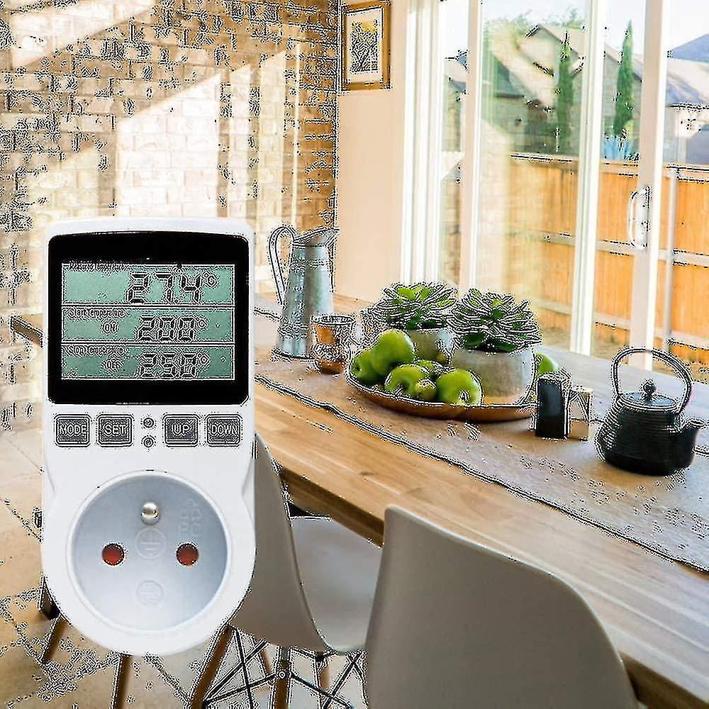 2 Thermostats Prise Numérique 230V Avec Sonde - Régulateur Température Chauffage/Refroidissement
