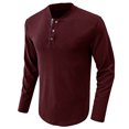 thumbnail image 2 of Fall Shirts for Men Autumn Winter New Leisure Sweater Long Sleeve Round-Neck Blouses & Shirts, 2 of 5