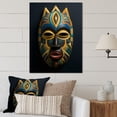 thumbnail image 2 of Designart "Tribal Akan African Mask II" African Tribal Metal Art Print, 2 of 5