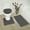 #6 CHARCOAL, variant on 3-Piece Bathroom Bath Mat Contour Rug Set with Toilet Lid Cover #6