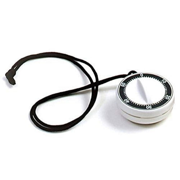 Norpro 60-Minute Timer on a Rope, 1.5"D x 4"W x 2.75"H, White
