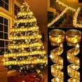 thumbnail image 2 of Cadenas de luces navideñas, lazos de cinta LED, adornos para árbol de Navidad, decoración navideña para el hogar 2024, Navidad Natal, Año Nuevo 2025, 2 of 5