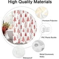 thumbnail image 6 of Christmas Shower Curtain, Red White Xmas Tree Bathroom Shower Curtain Sets, Cute New Year Holiday Decor Polyester Fabric Bathroom Accessory Sets with 12 Hooks 72x72 inch, 6 of 6