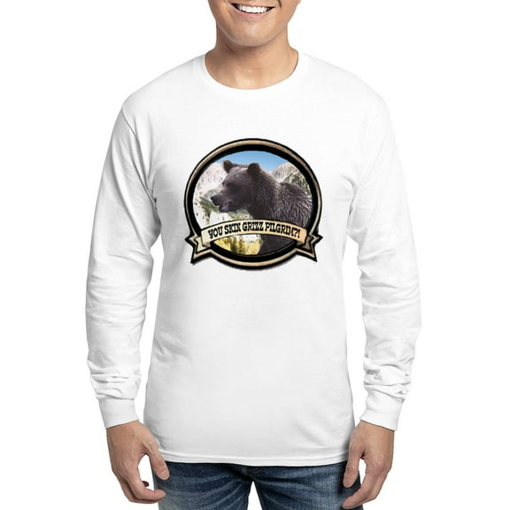 CafePress - Can You Skin Griz Bear Hunter Long Sleeve T Shirt - Unisex Cotton Long Sleeve T-Shirt