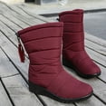 thumbnail image 4 of OKBOP Women's Snow Boots-Fashion Dress Shoes for Women Slouch Pirate Boots Christmas Warm Winter Womens Boots, 4 of 5