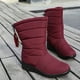 thumbnail image 4 of Botas de nieve de tela impermeable cálida con flecos de tubo alto de invierno para mujer Zapatos perezosos Wmkox8yii  ghj686, 4 of 5