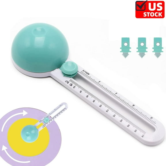Circle Cutter, Paper Circle Cutter, Craft Circles Cutters for Crafts, Circular Paper Cutters, Adjustable Circles CutterTool for Papers, Compass Cutting Tool, Cutting Diameter 4'' to 12.5''