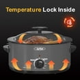 thumbnail image 3 of Superjoe 8 QT Electric Roaster Oven with Self-Basting Lid, Defrost Warm Function, Removable Pan, Stainless Steel, Grey, 3 of 6
