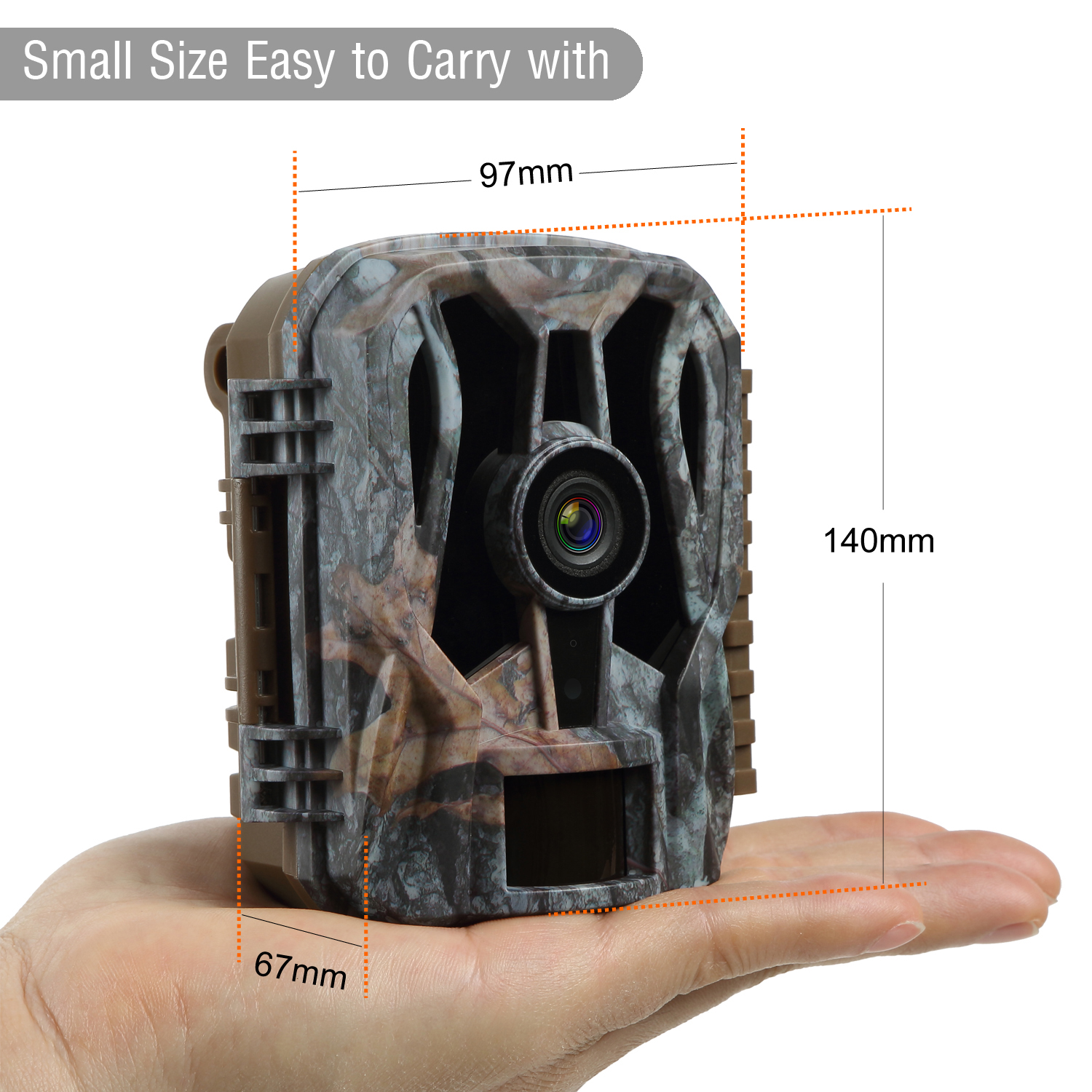 Night Vision MINI Game Trail Deer Cameras Yard & Field Cameras 20MP 1296P Video Motion Activated Waterproof for Hunters Hunting Wildlife, Outdoor Animals Tracking & Home Security