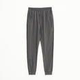 thumbnail image 3 of Men's Relaxed Fit Pants - Drawstring Waist for Casual Leisure & Everyday Wear Gray L, 3 of 3