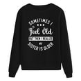 thumbnail image 2 of iOPQO hoodies for women Womens Casual Printing Long Sleeve Sweatshirt Pullover Shirts Top Blouse Women's T-Shirts Black L, 2 of 4