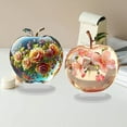 thumbnail image 4 of Desktop Ornament - Desktop Dress Up - Floral Starry Acrylic Decor 2D Tabletop Ornament - 1 Romantic Flower Starry Sea Apple-Shaped 2D Flat Acrylic Desktop Bedroom Decoration, 4 of 5