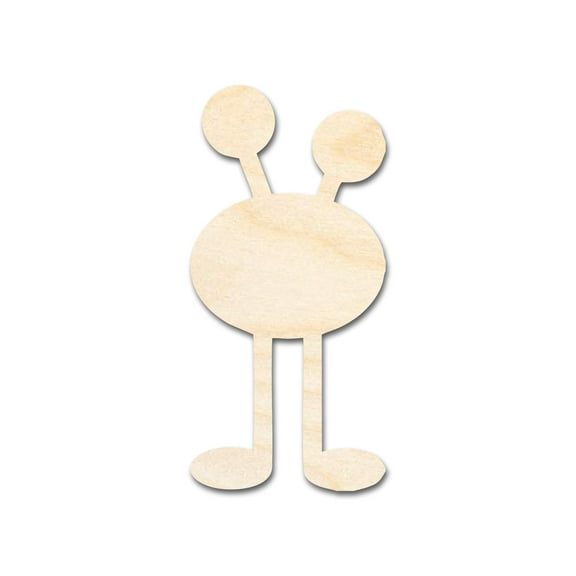 Unfinished Wood Long Leg Monster Shape 3" / 1/2"