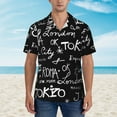 thumbnail image 4 of Kll Men'S Hawaiian Shirt Short Sleeve Button Down Beach Shirts-Travel The World, 4 of 8