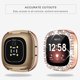 thumbnail image 3 of [2 unidades] compatible con Fitbit Versa 3 Fitbit Sense Bling Protector Case, Versa3 / Sense Accessories Hard PC Diamond Frame Cover Bumper para mujer (negro/oro rosa) Namotu CZDZ-HY198-1, 3 of 7