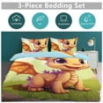 thumbnail image 6 of 3PCS Cute Dragon Baby Duvet Cover Set Twin, 1 Duvet Cover And 2 Pillowcase, Duvet Cover for Kids Girls Boys And Teens, 6 of 6