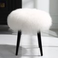 thumbnail image 4 of Uttermost Wooly Sheepskin Accent Stool in White, 4 of 6
