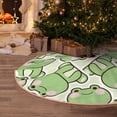 thumbnail image 5 of Sikiie Cute Frog Nativity Christmas Tree Skirt, Jesus Christian Winter Holiday Tree Mat Decoration(30-48IN)36", 5 of 6