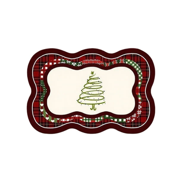 Yhmxh Alfombrillas de baño para bañoAlfombrillas navideñas de diatomeas, absorbentes, antideslizantes, antisuciedad, antidesgaste, para baño y decoración navideña. Decoración del baño