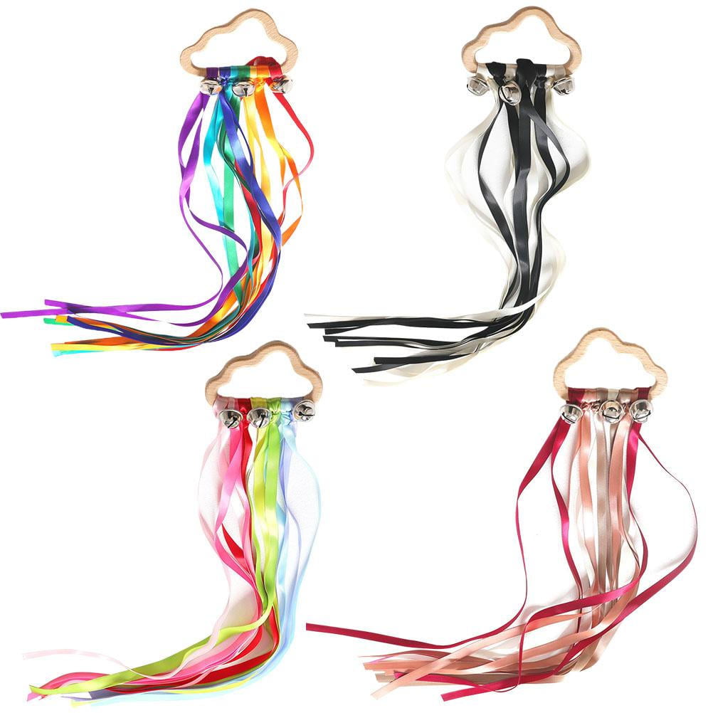 Handmade Rainbow Ribbon/ Kite With Bells Fidget Toy Sensory Autism Special needs 