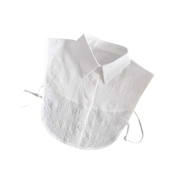 Cuello falso blanco para mujer, accesorio de ropa, blusa de media camisa de moda para vestido Collar puntiagudo