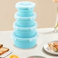 thumbnail image 4 of Ensemble de Bols Ronds en Silicone pour Conservation des Aliments, 4 Pcs, pour Usage Intérieur, avec Préservation de la Fraîcheur, Compatibles Micro-Ondes et Lave-Vaisselle, Contenants de Cuisine Réutilisables pour les Repas Quotidiens, 4 of 6
