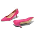 thumbnail image 2 of Bocca Women's 2inch Pumps Hot Pink Pointed Toe Dress Shoes Kitten Heel 7.5M, 2 of 7