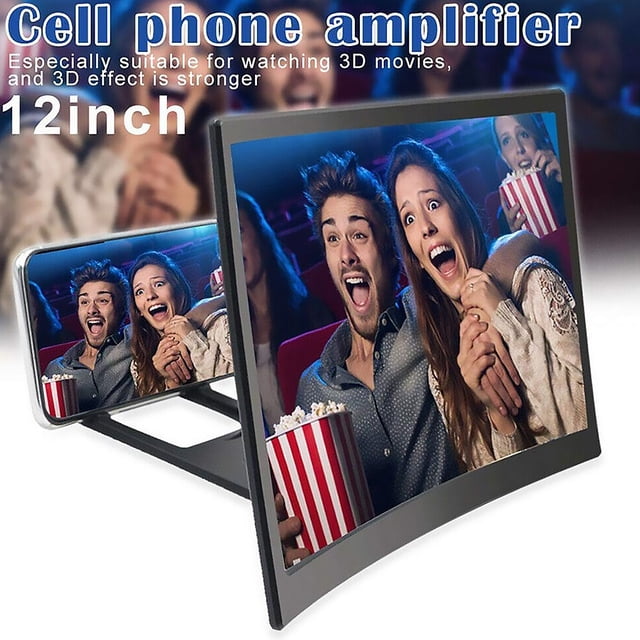 Kuymtek Amplificador de pantalla de teléfono móvil curvo 3D de 12 pulgadas soporte de soporte agrandado
