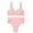 Pink, variant on QLEICOM Womens Swimsuits Tummy Control Plus Size Swimsuit Coverup Multicolor Stripe Bikini Set Push-Up Brazilian Swimwear Beachwear Swimsuit Multicolor L
