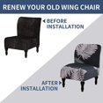 thumbnail image 5 of Armless Chair Slipcover Removable Armless Chair Cover Printed Armless Accent Chair Covers Washable Slipper Chair Slipcovers Furniture Protector Covers for Extra Large Armless Accent Chair, 5 of 5