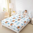 thumbnail image 2 of Manfei Blue Coquette Bow Fitted Sheet Full,Kawaii Animal Highland Cattle Bed Set,3 Pieces,1 Fitted Sheet and 2 Pillowcases, 2 of 6