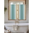 thumbnail image 4 of Teal Yellow Ombre Bathroom Window Curtain, Farmhouse Modern Gradient Art Light Filtering Coffee Kitchen Curtains, Bedroom Living Room Curtains 2 Panel 84"x54", 4 of 6