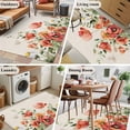thumbnail image 5 of Area Rugs for Living Room Bedroom, Red Poppy 4'x6' Rug Washable Carpet Runner Indoor Outdoor, Spring Country Watercolor Daisy Flower Leaf Plant Non Slip Accent Floor Mats Rug for Kitchen, Office, 5 of 8