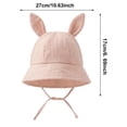 thumbnail image 4 of QSAWXQZ Baby Bucket Hat Breathable Solid Cotton Gauze Sun Hat for Summer Free Size, 4 of 7