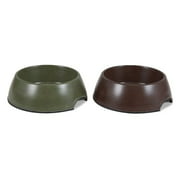 Petmate 23352 Eco Pet Bowl, 14-Ounce, Earth Brown/Forrest Green Multi-Colored